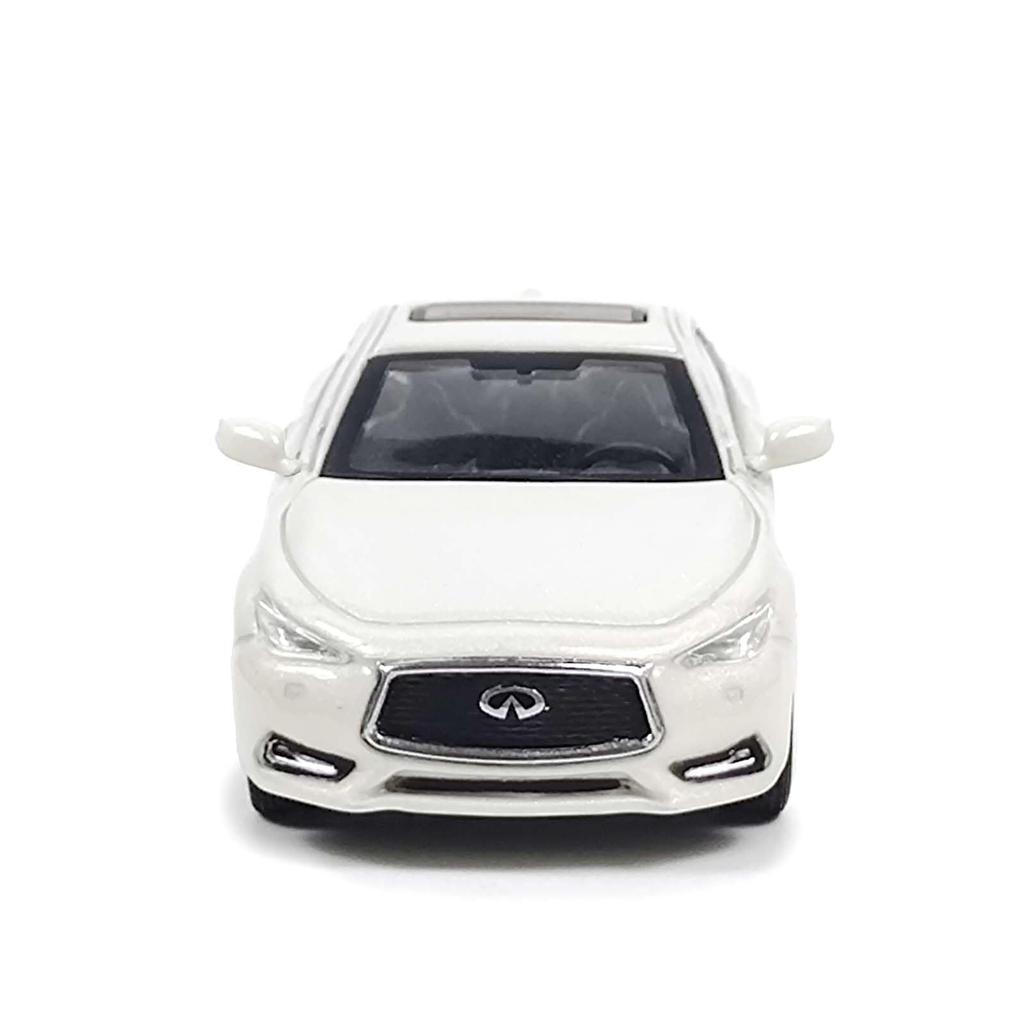 Paudi Model 1/64 Scale Infiniti Q60 2017 Model Car, White, Finished Product, for Collection