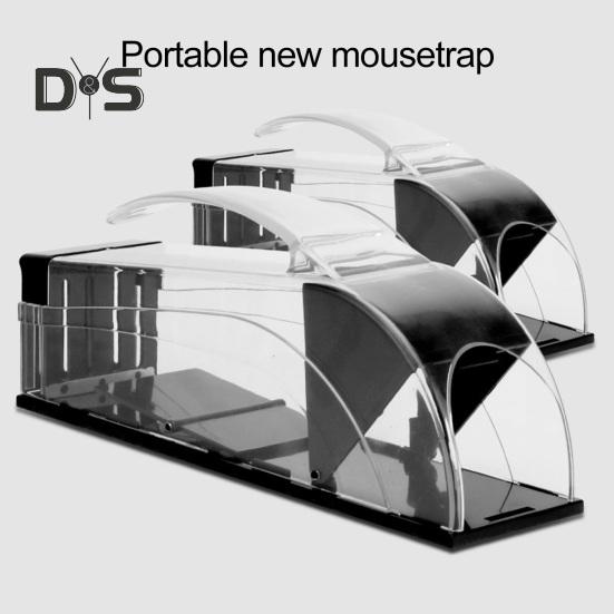 Humane Mouse Trap Indoor 9.9 Inches Live Mouse Traps No Pinched Tails Reusable Rat Trap with Handle for Capturing Mice Alive