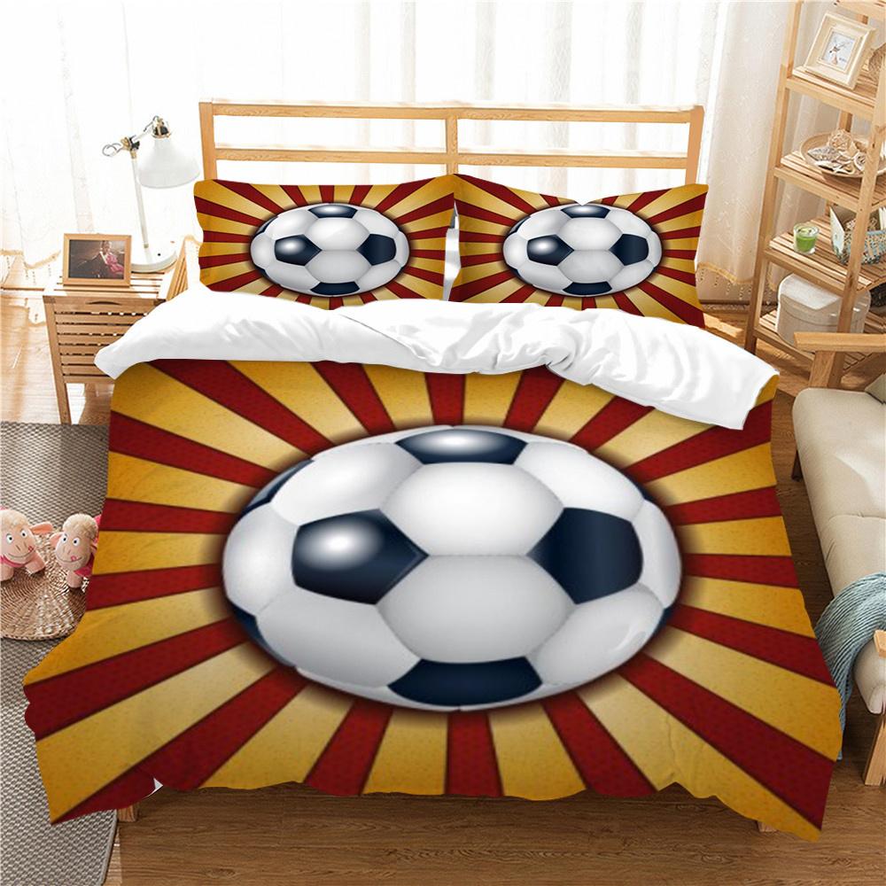 Heißer Verkauf Bettbezug Sets 3D Gedruckt Bett Set Fußball Heimtextilien Highend Polyester Quilt Abdeckung Kinder Einzigen Größe Bettdecke