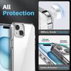 NORTHJO For iPhone 15 Case PC+TPU Phone Cover+Tempered Glass Screen Film+Lens Film