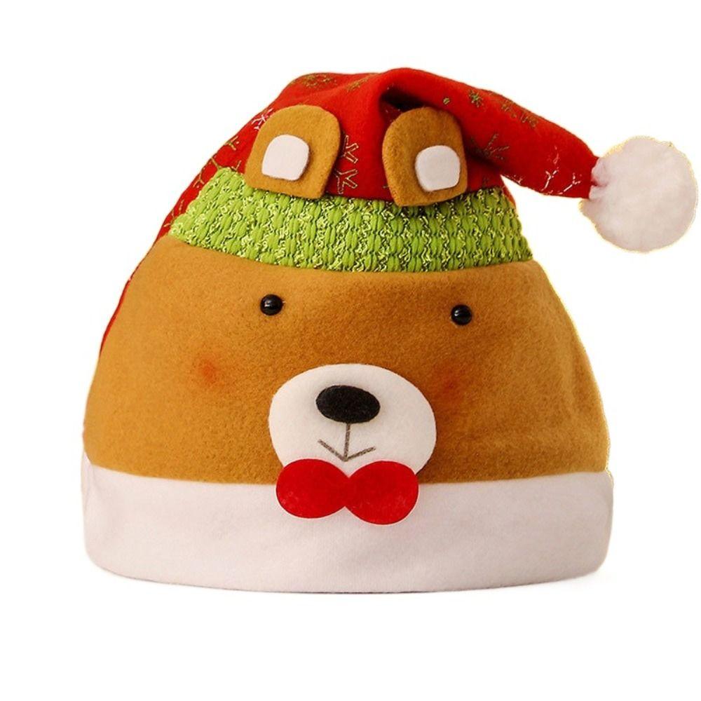 For Men Snowman Beanies Elk Korean Winter Cap Cartoon Plush Hat Santa Claus Christmas Hat