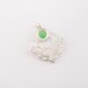 Rare Green Cat's Eye Gemstone 925 Sterling Silver Jewelry Handmade Pendant 1.43" CP-38-47