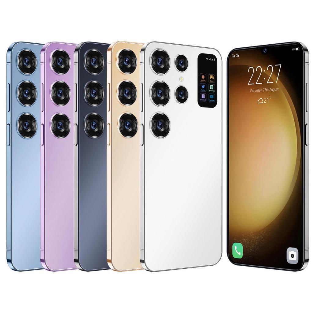 Smartphone S24 Ultra: Schermo HD da 7,0'' con foro passante, 16 GB di RAM, 1 TB di archiviazione