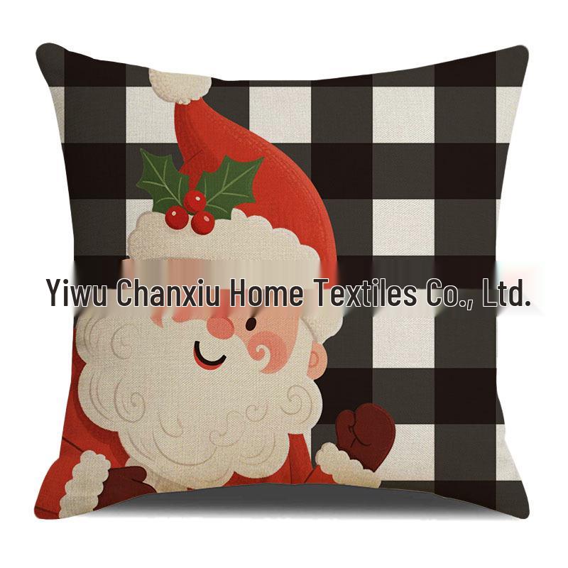 

Red Christmas Gnome Throw Pillow - Festive Decor for Home and Sofa Cushion 45x45 cm