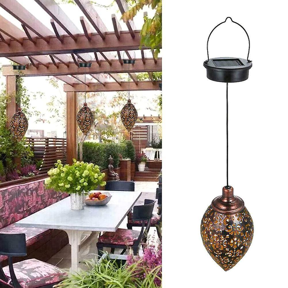 Outdoor Solar Lantern Hanging Light LED Waterproof Yard Patio Garden Lamp Decoration New