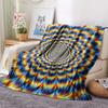1Pc 3D Illusion Print Flannel Blanket, High Quality Comfortable for All Seasons, Home Decor, Warmth and Comfort, Perfect for Christmas Gifts