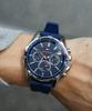 Tommy Hilfiger MASON 1791791 Men's Wristwatch, Round Stainless Steel Case, Day-Date Calendar, Crystal Glass, Blue
