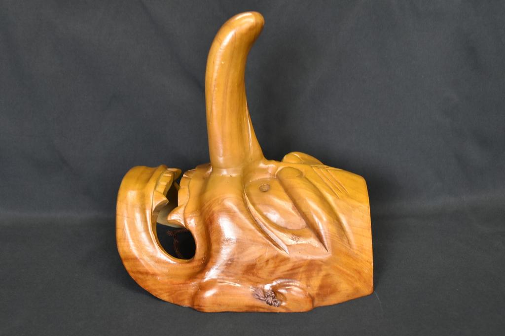 Vintage Traditional Japanese Tengu Mask for Noh / Bicchu Kagura Wall Decor