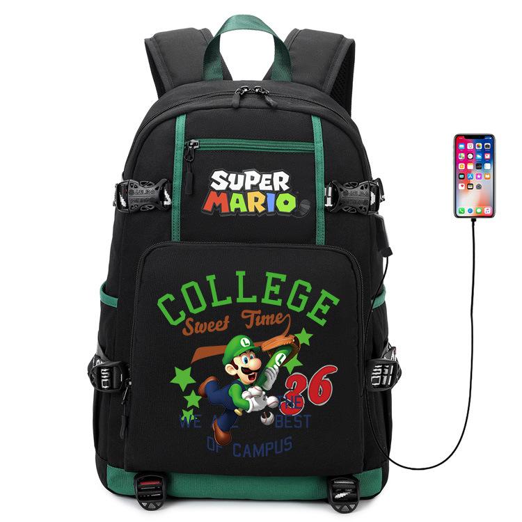 Rucsac Imprimat Super Mario Bros Ghiozdan Școlar pentru Copii Capacitate Mare Impermeabil Geantă de Călătorie pentru Computer
