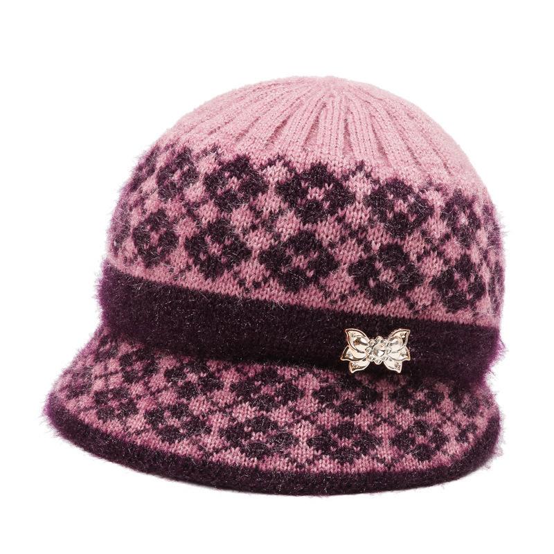 Autumn and Winter Hat Female Winter Wool Hat Mother Hat Winter Old Man Hat Female Grandma Old Lady Hat Mother-in-law Hat