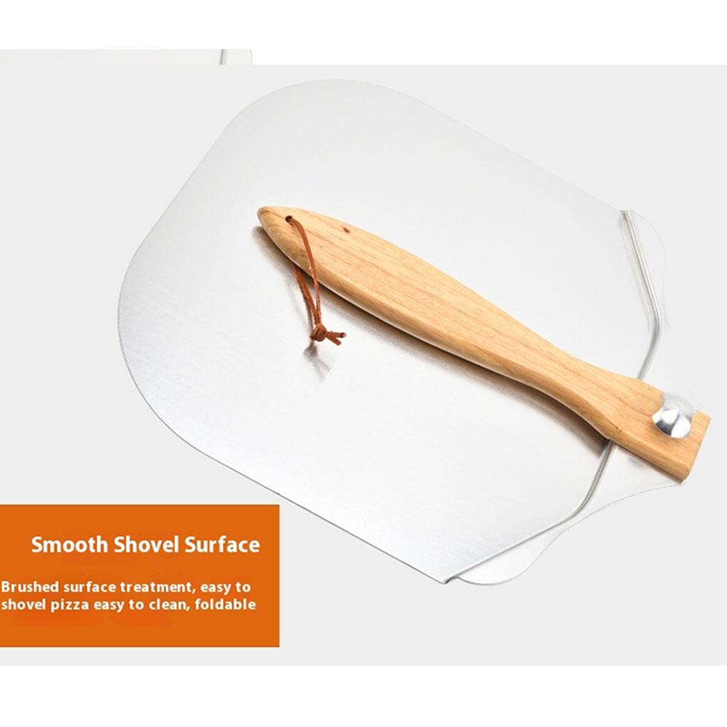 Cake Spatula Baking Tool Sturdy Wooden Handle Easy To Store Wooden Handle Transfer Pizza Spatula