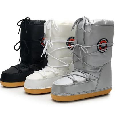 Damenstiefel Damen Winter Eltern-Kind Schneestiefel Mode Warme Plateauschuhe mit Schnürung für Damen Wasserdichte, rutschfeste Space Boots