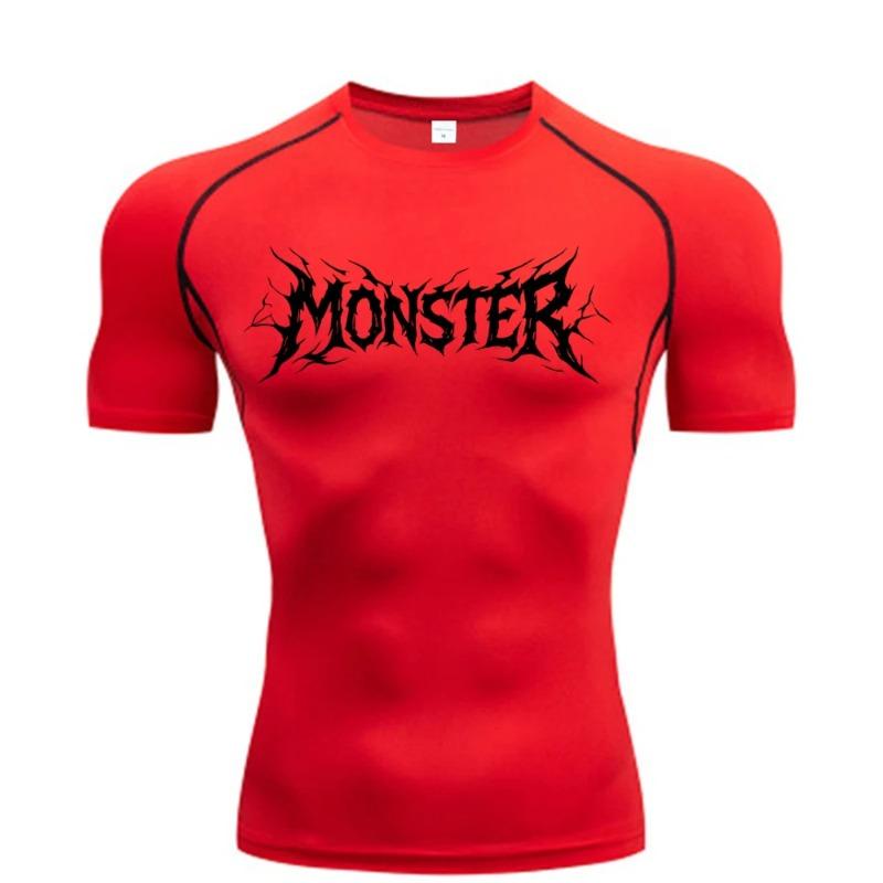 

Short-sleeved Compression Shirt Men Fitness Sweat Absorbing Gym High Elasticity Running Top Quick-drying Short-sleeved T-shirt S