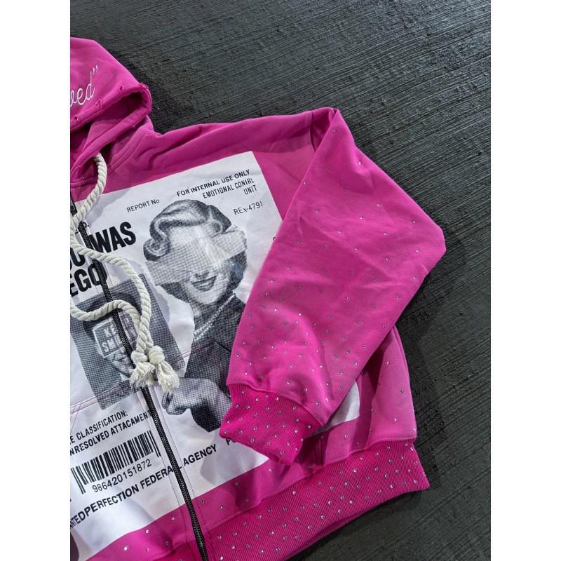 Unisex Streetwear Oversized Zip-Up Hoodie With 3D Print - Harajuku Retro Punk Style Sweatshirt 2025