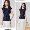2026 Summer Cotton Linen Sleeveless Shirt & Wide-Leg Pants Two-Piece Set
