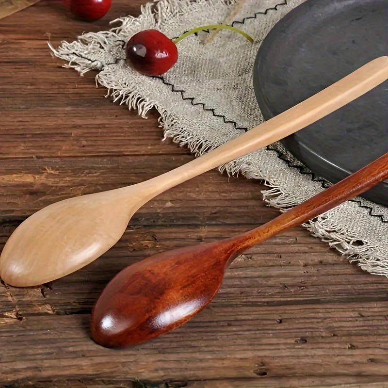 Wooden Spoon Tableware Kitchen Cooking Utensil Tools Soup Teaspoon Catering Cooking Utensil Tool Coffee Soup Teaspoon 23.5cm