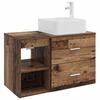 Bathroom Furniture Set 2 Pcs Reclaimed Wood Effect Particleboard