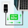 SANWA SUPPLY USB 20Gbps Type-C Cable (PD60W, 3m) KU-20GCCP6030