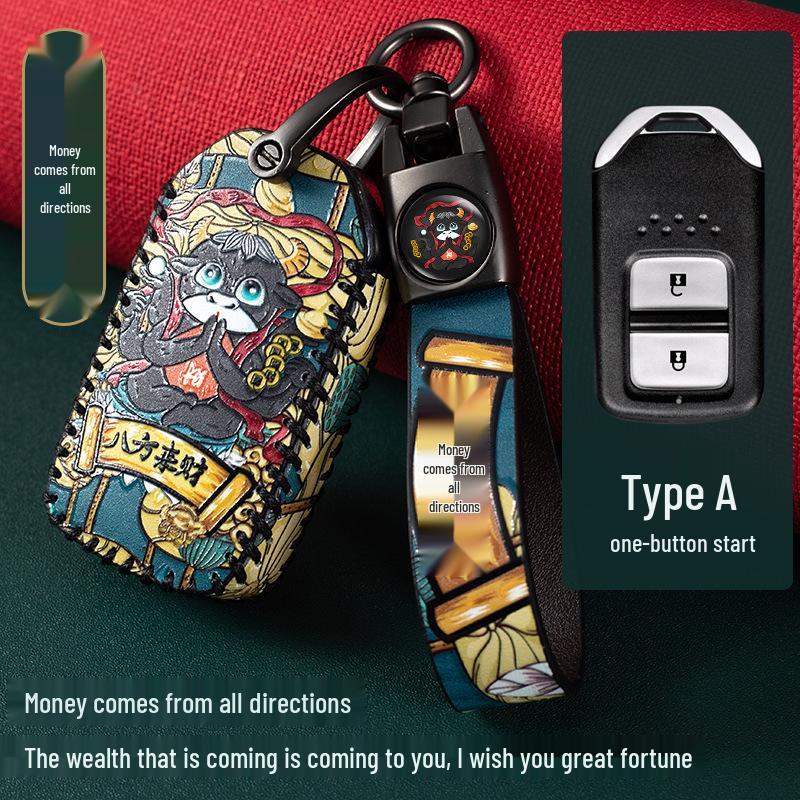 CRV Key Case for 11th Gen Accord, Civic, XRV, Haoying, & Xingge Remote Control Shell Buckle Set