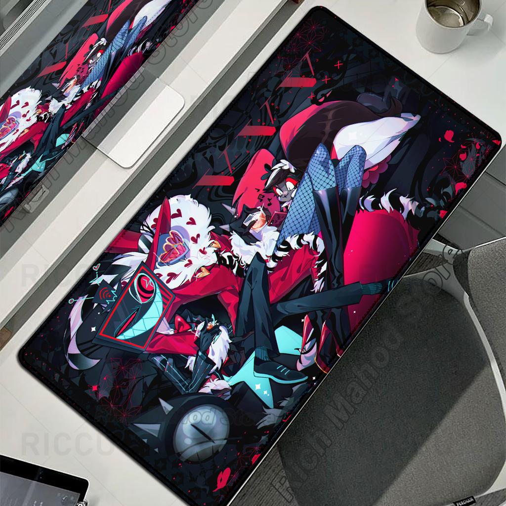 Podkładka pod mysz Anime Hazbin Hotel Podkładka pod mysz Antypoślizgowa Guma Duża Podkładka na biurko Akcesoria komputerowe Podkładka pod klawiaturę Gracz PC XXL Mata do gry Dywan