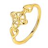 Golden Color Sparking Rings Copper Popular LOVE Wedding Ring Certified Women Engagement Jewellery Anniversary Gifts