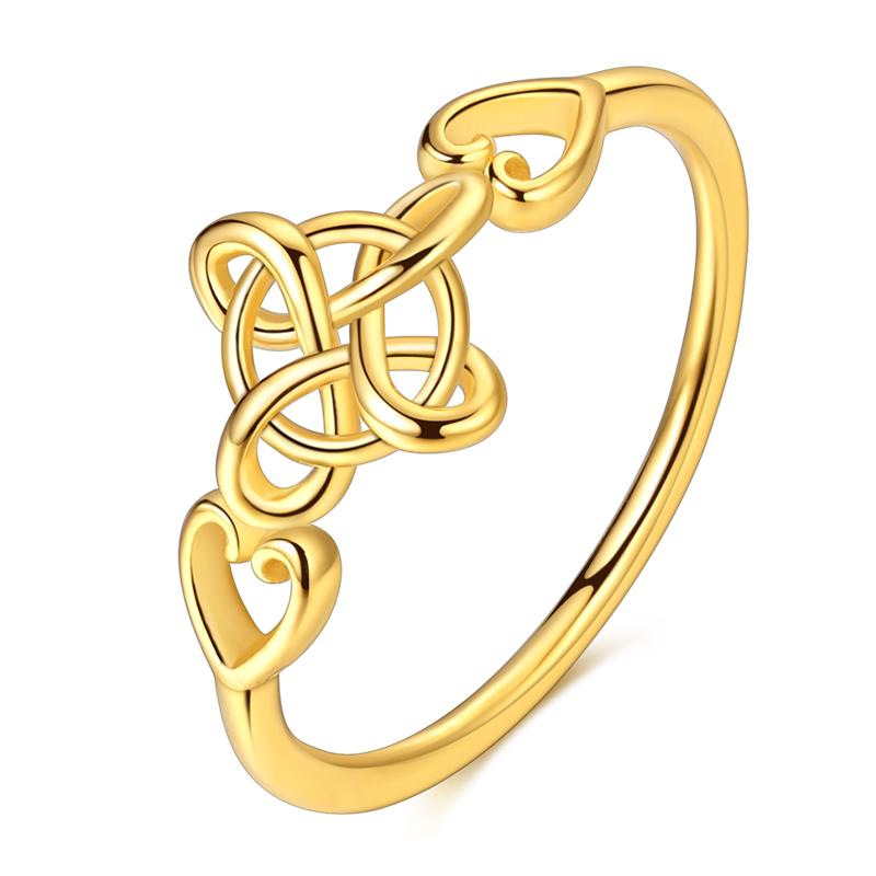 Golden Color Sparking Rings Copper Popular LOVE Wedding Ring Certified Women Engagement Jewellery Anniversary Gifts