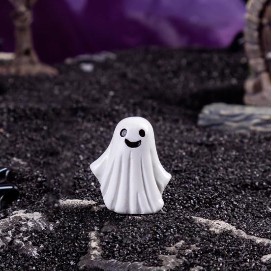 Piccole Sculture di Fantasmi in Resina 5 Pezzi Mini Figure, Fantasmini per Decorazione di Halloween, Accenti Decorativi per la Casa Gotica Ornamenti Spettrali Vasi a Gradini