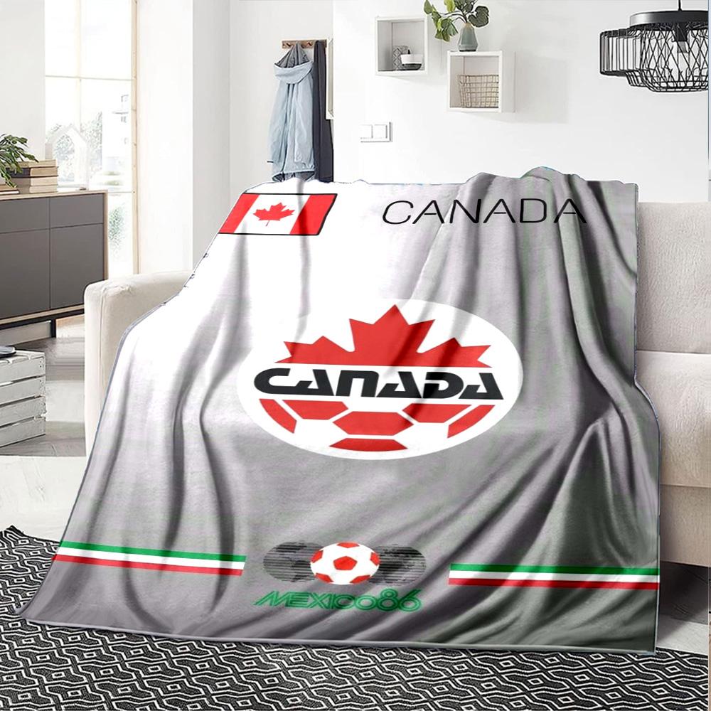 CANADA FC Print Flannel Blanket High Quality Warm Comfortable Cover for All Seasons Perfect for Gifts Home Decor
