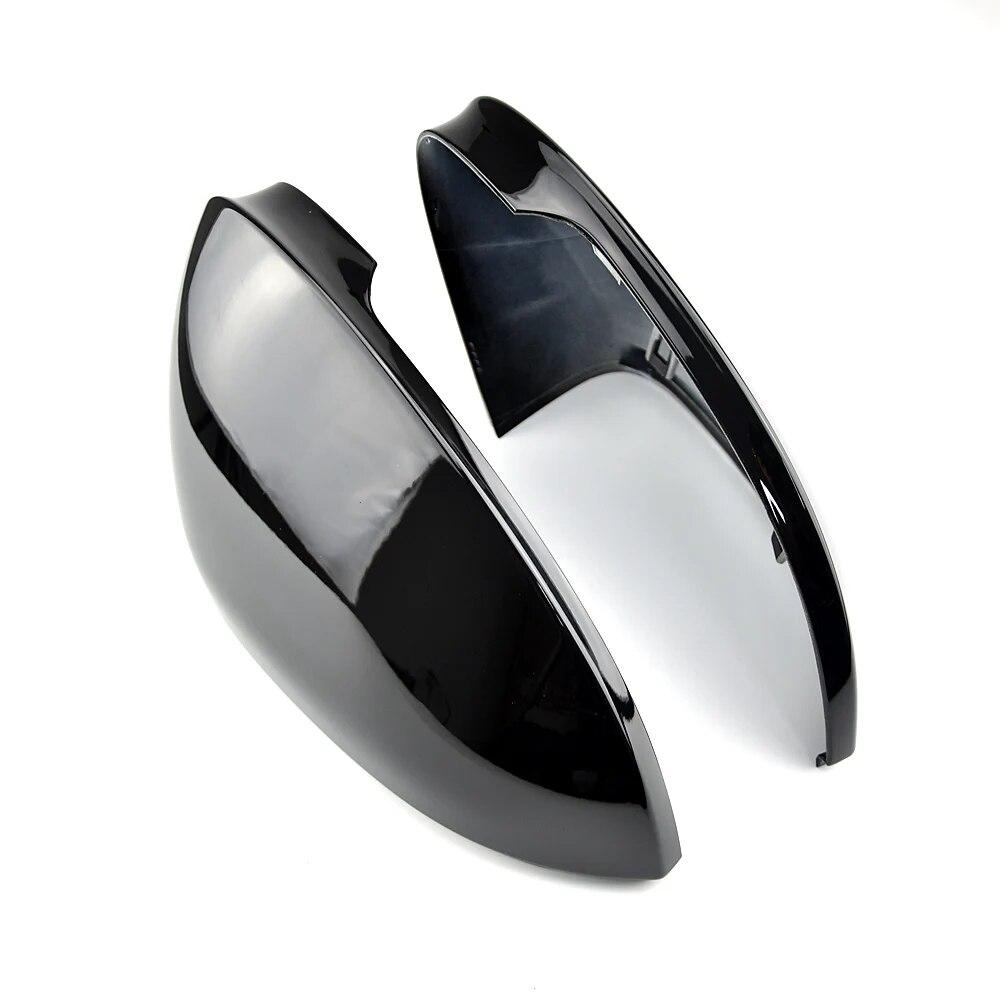 For Volkswagen Golf MK8 VIII 8 Side Mirror Covers Caps (Carbon Look) 2022 for VW Glossy Black Wing Rearview
