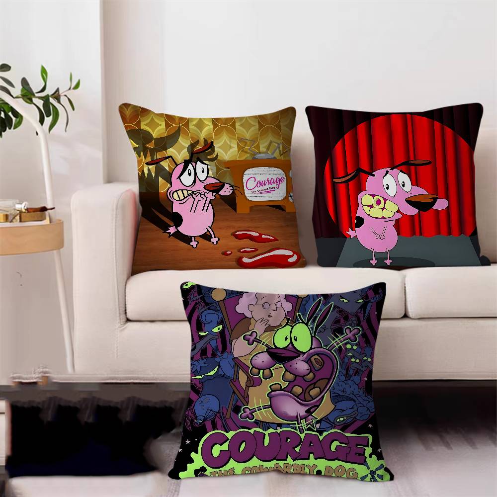 Anime C-Courage The C-Cowardly Dog Stitch Lucky Dragon Pillow Cover Sofa Cushion Cover Home Room Decoration Children Gift