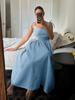 Women's Temperament Strap Sexy Backless V-Neck Suspender Large Swing Dress