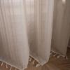 Jingga Translucent Linen Sheer Curtain with Tassels
