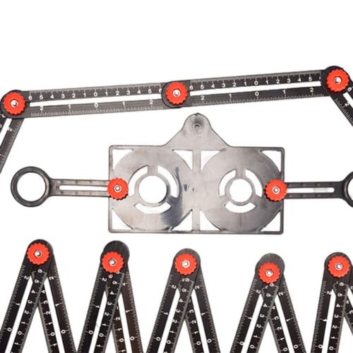 Homyl Folding Ruler, Adjustable Square, Angle Measuring Tool for Carpenters, Multi-Angle Measuring Ruler, Tiling Tool, Folding Square, Measuring Ruler