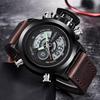 New Men's Multifunctional Dual Display Sport Watch with Stainless Steel Strap