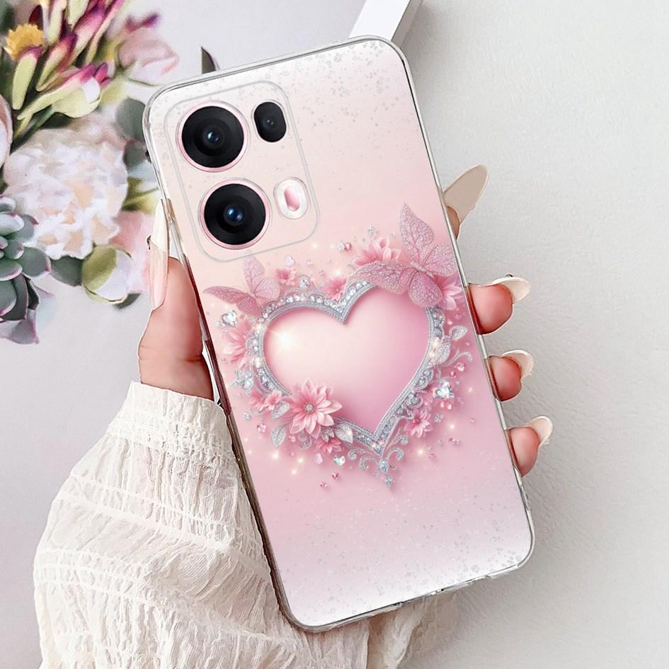 For OPPO Reno13 Pro 5G Case CPH2697 Fashion Flower Butterfly Soft Silicone Phone Cover For OPPO Reno 13 CPH2689 Reno13Pro Bumper