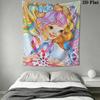 Lady Lovely Locks Wall Tapestry Aesthetic Wall Hanging Printed Fabric Blanket Decorative Tapestries for Bedroom Living Room Home Decor