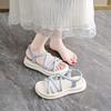 Simple Cross with Open Toe Student 2025 Summer New Casual Beach Shoes Fairy Wind Platform Sandals Female