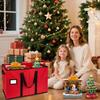 Christmas Ornaments Collectible Storage Box Holiday Decorations Organizer Bags with Adjustable Dividers and Lids for Figurines