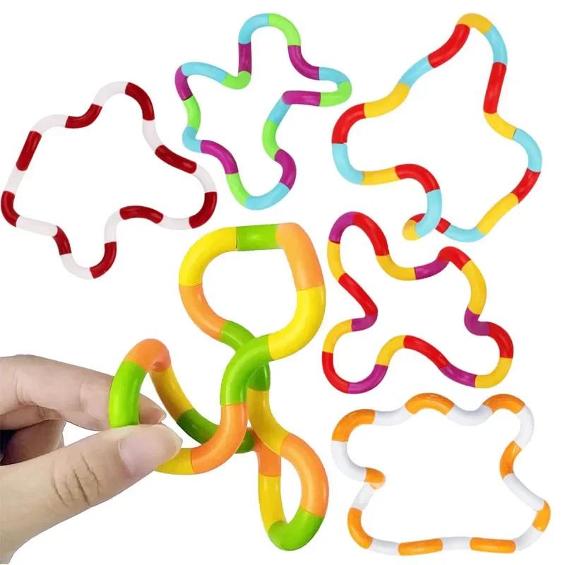 4Pcs Fun and Educational Twist Music Puzzle Toys for Kids-Vent Deformation Rope Knot Pressure Children Toys Gift