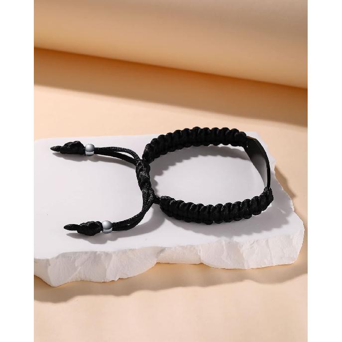 Medical Alert Bracelets for Women Personalized | Medical Alert ID Bracelets | Tow-Tone Polyester Rope Handmade Braided Emergency Bracelet, Adjustable