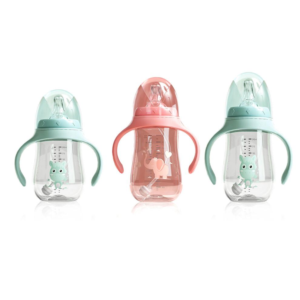 Anti-Spill Baby Transition Bottle Self-Feeding Cups Infant Milk