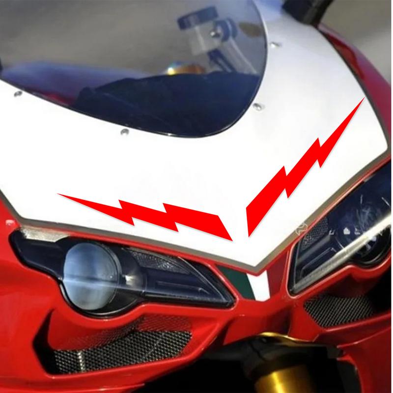 Motorcycle Stickers Decorative Auto Decals Set of 2 Adhesive Graphics for Laptops Vehicles Decorative Auto Window Decals