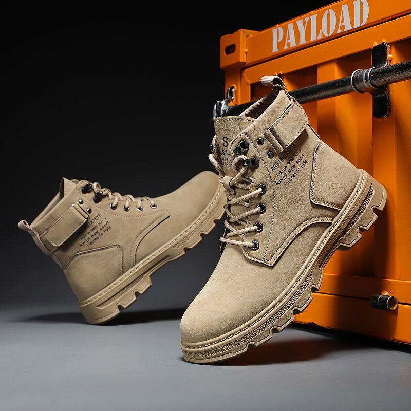 

2025 autumn new Martin boots men s Korean version trend leisure sports heightening breathable high-top British style tooling boots 44