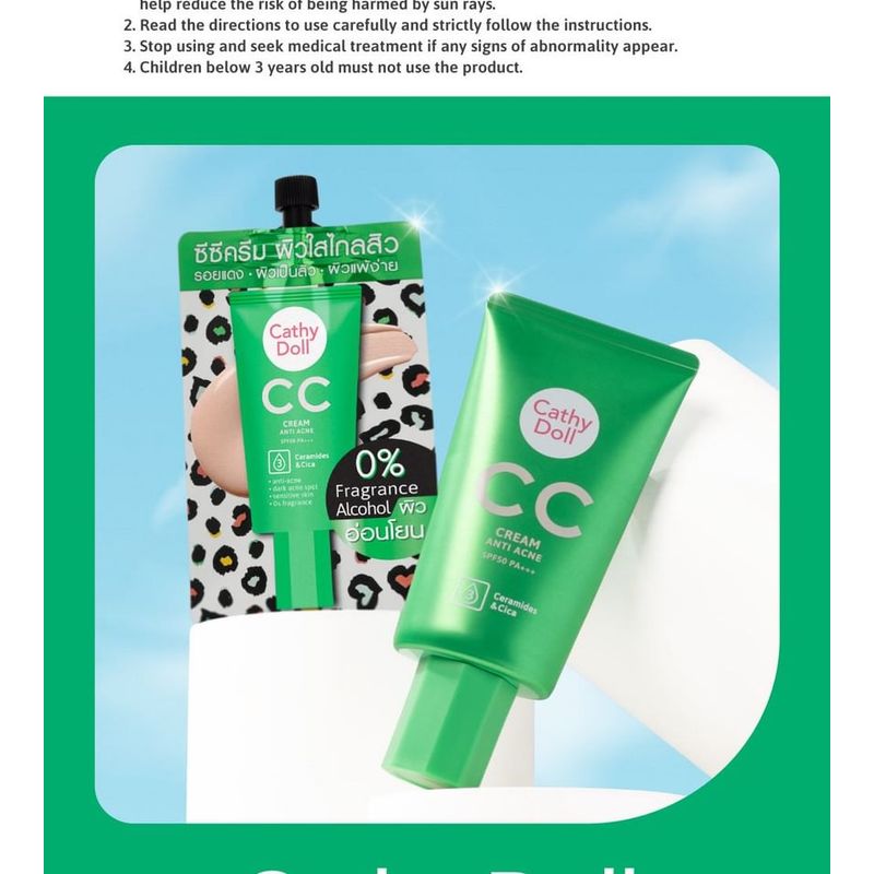 Cathy Doll - Crema CC Anti Acne SPF 50 PA+++