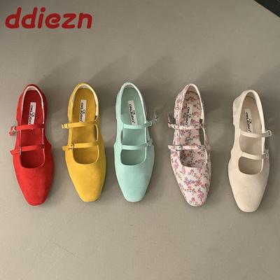 Mode Mode Schnallenriemen Damen Mary Janes Ballerinas Schuhe Neu In Frühling Sommer Damen Flache Schuhe Hohl Damen Ballerinas Mit Schuhen