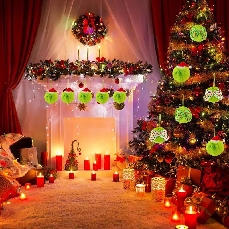 1PC/6PC Bowknot Pom Pom Party Decor Hanging Pendants Gift Faux Fur Soft Hanging Decorations Home Multiple Options Available