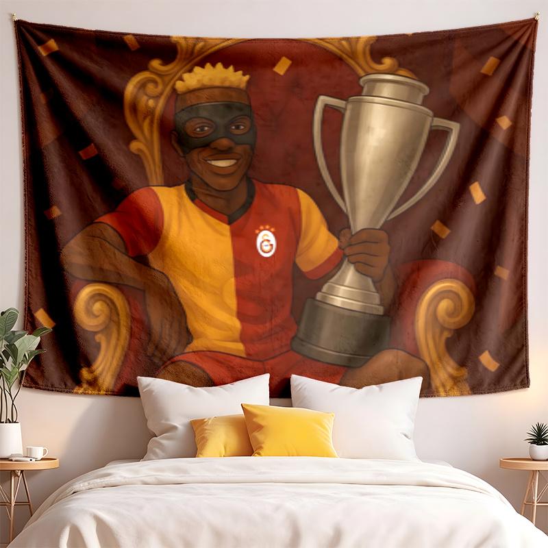 Gobelin Galatasaray wysokiej jakości do dekoracji salonu sypialni ścian akademika idealny jako dekoracja ścienna do sypialni lub prezent świąteczny