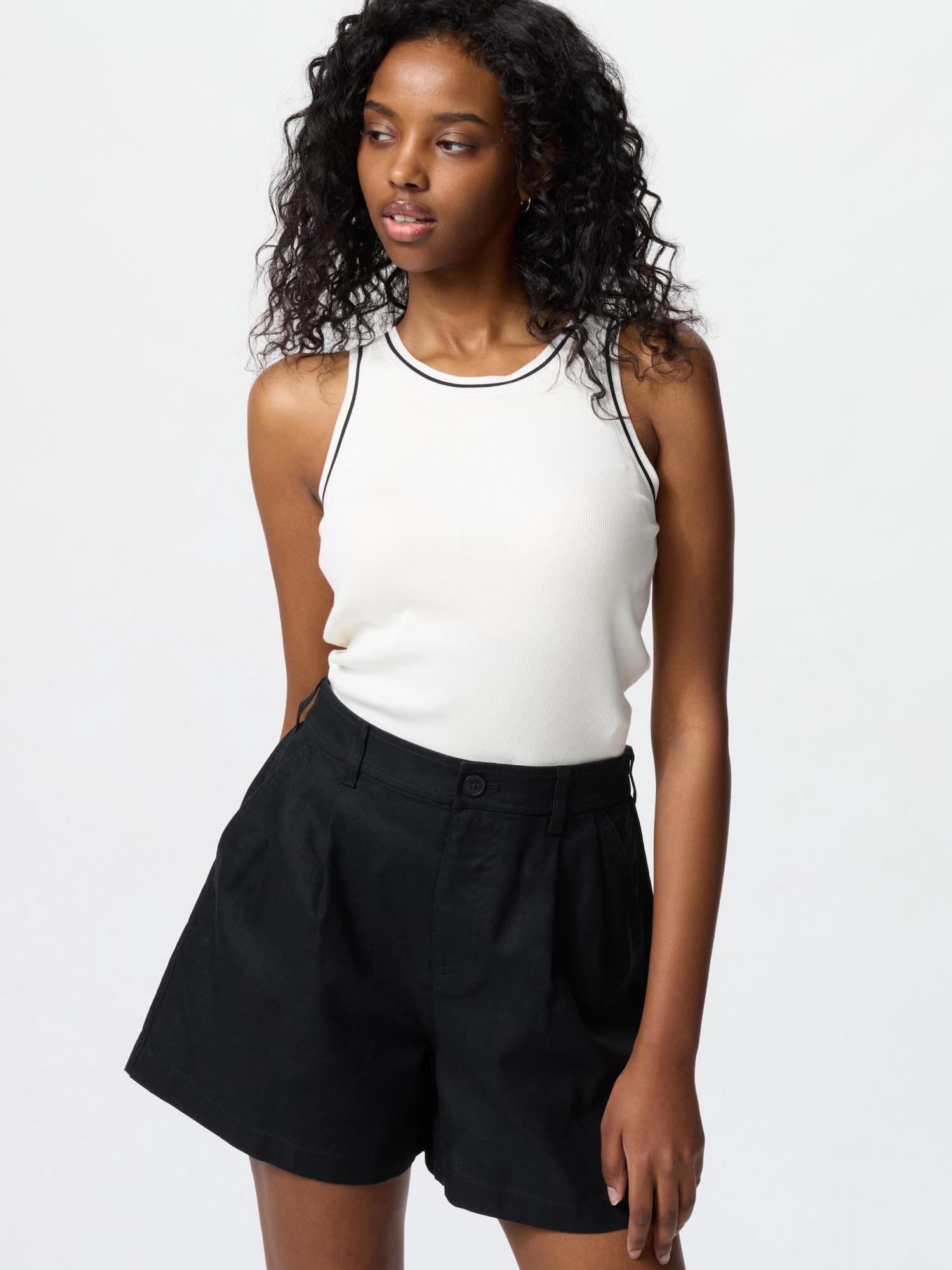 

Uniqlo Japan ребристый бюстгальтер-топ 00 WHITE/XS