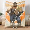 Custom Name Arsenal Roses Artwork Blanket for Couch & Bed, Plush Cozy Fuzzy Blanket Super Soft & Warm Blankets for Fall and Winter. 0908169