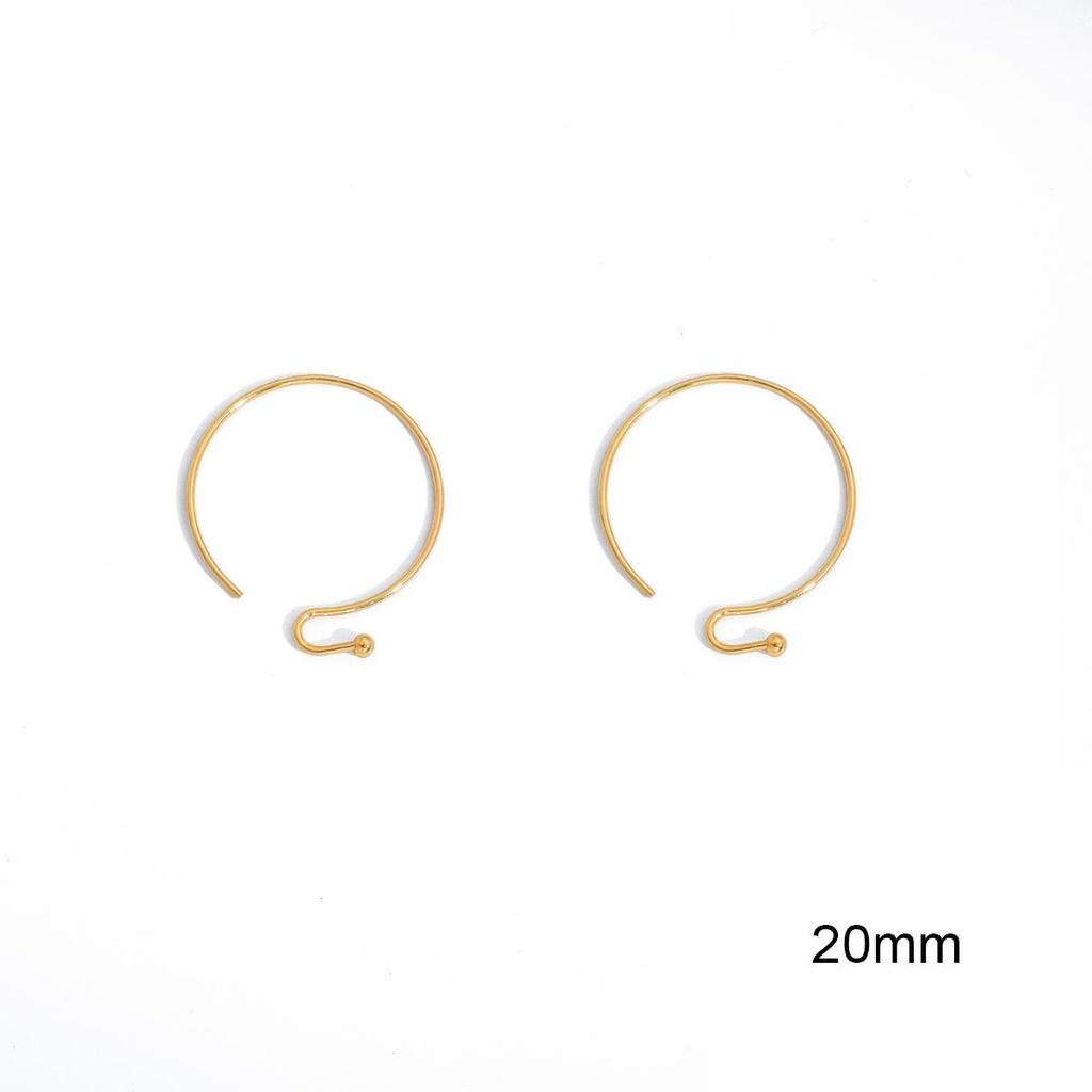 18K Vergoldete Kupfer Creolen - Handgemachter DIY Ohrschmuck